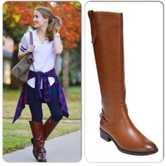 Sam & Libby brown vegan leather boots - Picture 1 of 6